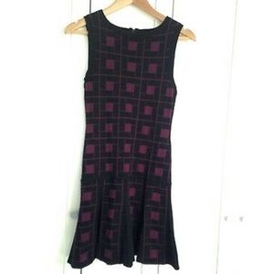 ALICE + OLIVIA Dress Knit Sweater Drop Waist Pleat